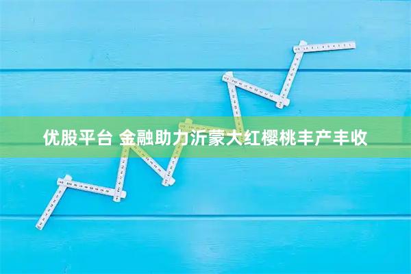 优股平台 金融助力沂蒙大红樱桃丰产丰收